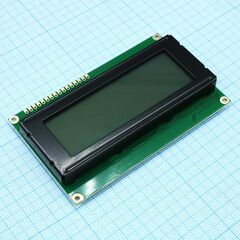 WH2004A-TGK-CT#, жки знакосинтезирующий 20 x 4, stn серый позитивный/прозрачно-отражающий светодиодная подсветка белая, размеры 98x60 мм, видимая область 77x25.2 мм, -20...70°c, контактные площадки сверху 16 выводов