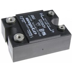 HD6025, реле твердотельное для коммутации переменного тока 660в 25а, вход dc 32в 10ма, изоляция 4кв, схема перехода через ноль, нормально разомкнутое, -40...80°c