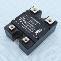 WGA5-6D40Z, реле твердотельное для коммутации переменного тока 280в 40а, вход 3-32в dc 10ма, изоляция 4кв, схема перехода через ноль, нормально открытое, встроенная снабберная цепь, -20...+80°c