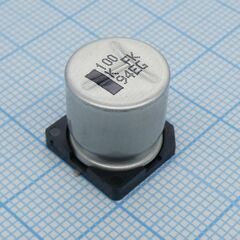 EEVFK1K101Q, конденсатор электролитический низкоимпедансный для поверхностного монтажа 80в 100мкф 500ма 2000 часов 12.5*13.5