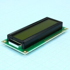 WH1602B-YYH-CTVE#, жки симв, 16 x 2, stn желт-зел positive/transfl, подсв. led желт-зел, размеры 80x36 мм, видим. обл. 66x16 мм