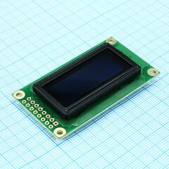 WEH000802AGPP5N00100, oled символьный 8х2 (0802а), зеленый, 8-битный паралл. интерфейс 6800, vdd = 3.0 ... 5.3 в, -40...+80с