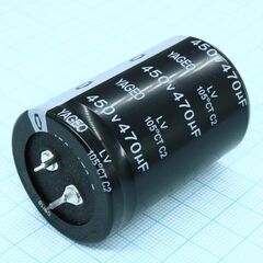 LV450M0470BPF-3550, с защёлкиваемыми выводами 450v 470uf ±20%, увел. срок службы, 3000часов, -20...+105°с