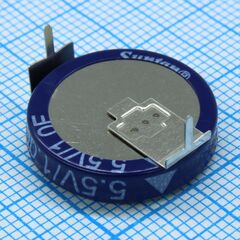 TS12-01-5R5-H105DZFR, ионистор стандартный 5,5v, 1f, -25...+70°c, 1000h, 18,7x6mm, горизонтального исполнения