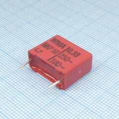 MKP1F033304F00JSSD, конденсатор металлоплёночный полипропиленовый 0.33мкф 250в ±5% (18 x 8 x 15мм) p=15мм 100°c