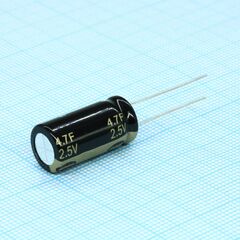 EECHZ0E475, ионистор 4.7f 2.5v -20% to 40% радиальные выводы 5mm 1000h 70c