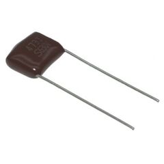 0.068UF 400V 10% CL21, конденсатор металлоплёночный полиэтилентерефталатный 0,068мкф 400в ±10% (12,5х6,5х10мм) шаг выводов 10мм 85°с