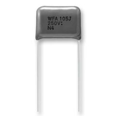 ECWF2W105JA, конденсатор металлоплёночный полипропиленовый 1мкф 450в пик-пик ±5% (18.1х9.3х12.6мм) радиальный 15мм 105°с россыпь