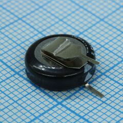 5R5D11F22V, ионистор стандартный мини 5,5v, 0.33f, -20...+70°c, 9,7x4,5mm, вертикального исполнения