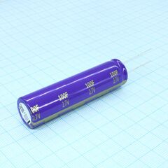 EECHL0E107, ионистор стандартный 100ф 2.7в ±20% (18 x 70мм) шаг радиальных выводов 7.5мм алюминиевый цилиндрический корпус 2000час 65°с