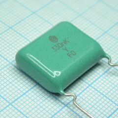 К73-17-400-0.33 10%, конденсатор металлопленочный полиэтилентерефталатный 400в 0.33мкф ±10%