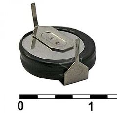 5R5D11F22H 0.22F 5.5V, ионистор стандартный мини 5,5v, 0.22f, -20...+70°c, 9.5x4,5mm, горизонтального исполнения