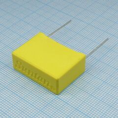 TS08V0A9684KBB0G0R, пленочный помехоподавляющий конденсатор x2 0.68uf, 310v, радиальные выводы с шагом 22mm, (26.5 x 10 x 19mm)