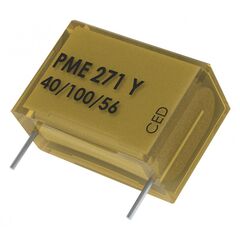 PME271Y522MR30, конденсатор пленочный помехоподавляющий y2 0.022мкф 1000в постоянного/250в переменного тока ±20% (18.5 x 7.3 x 13мм) радиальные выводы 15.2мм 100