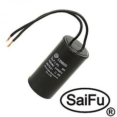 CBB60 3UF 450V WIRE (SAIFU), пусковой конденсатор saifu cbb60, 3 мкф, 450 в, с проводом