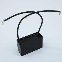 CBB61 10UF 450V, конденсатор пусковой / рабочий, металлизированный, полипропиленовый в герметизированном прямоугольном корпусе, с гибкими выводами и креплением