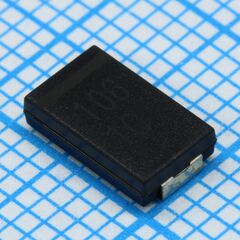ECASD41C106M060K00, полимерный алюминиевый конденсатор 10мкф 16в ±20% (7.3х4.3х1.9мм) для поверхностного монтажа 0.06ом 1000ма 105°c лента на катушке