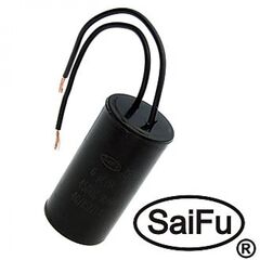 CBB60 6UF 450V WIRE (SAIFU), пусковой конденсатор saifu cbb60, 6 мкф, 450 в, с проводом