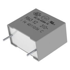 F863FL225K310Z, конденсатор пленочный помехоподавляющий x2 2.2мкф 630в постоянного/310в переменного тока ±10% (32 x 13 x 25мм) радиальные выводы 27.5мм 110°c автомобильного применения