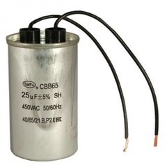 CBB65 25UF 450V WIRE (SAIFU), пусковой конденсатор saifu cbb65, 25 мкф, 450 в, с проводом