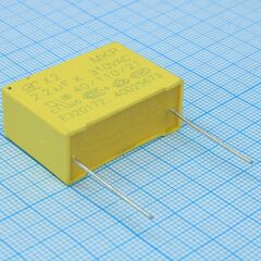 L-KLS10-X2-225K310-P27.5, конденсатор помехоподавляющий x2 2.2мкф 310в переменного тока радиальный шаг 27.5мм