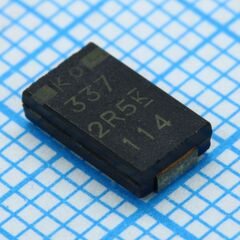 T520V337M2R5ATE007, конденсатор танталовый полимерный 330мкф ±20% 2.5в v_корпус (7.3х4.3х1.8мм) типоразмер 7343-19 0.025ом 105°с лента на катушке