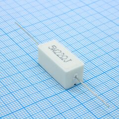 RX27-1 22 ОМ 5W 5% / SQP5, резистор цементный аксиальный 20ом ±5% 5вт