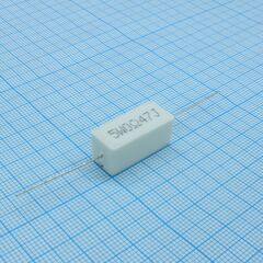 RX27-1 0.47 ОМ 5W 5% / SQP5, резистор цементный аксиальный 0.47ом ±5% 5вт