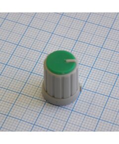 Ручка RR4853 серо-зелен. лыска d=6mm, ручка управления, на вал 6 мм с лыской, серо-зелёная