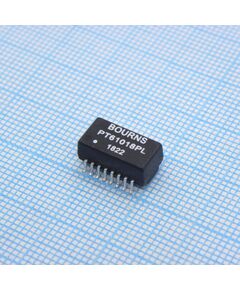 PT61018PEL, телекоммуникационный трансформатор 1ct:1ct 1.2ohm prim. dcr 1.2ohm sec. dcr 16term. gull wing smd