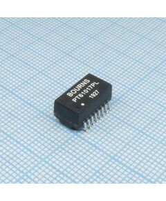 PT61017PEL, телекоммуникационный трансформатор 2(1ct:1ct) первичная обмотка 0.6ом вторичная обмотка 1.1ом, 16 загнутых выводов для поверхностного монтажа