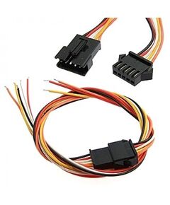 SM CONNECTOR 5P*600MM 26 AWG SET, межплатный кабель питания sm коннектор шаг 2.54мм 5pin, комплект вилка-розетка, длина проводов 2х300мм