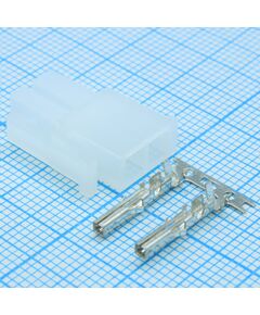 MF-2X1F+TERMINAL, разъем питания mini-fit 2 контакта, гнездо на кабель, шаг 4,2мм