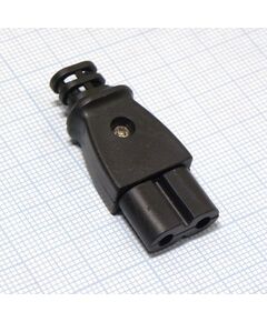 штекер питания "8" гн. на каб., разъем питания 250 в, iec-320-c7