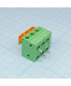 DG142R-5.08-03P-14-00A(H), нажимной безвинтовой клеммный блок на 3 контакта. зажим типа торцевой контакт. серия dg142r-5.08