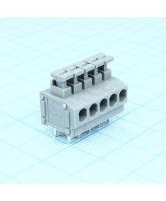 DG235-3.81-05P-11-00A(H), нажимной безвинтовой клеммный блок на 5 контактов. зажим типа торцевой контакт. серия dg235-3.81