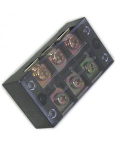 TB-4503, клеммная колодка винтовая с крышкой 6 контактов (2х3) м5, awg6, 10мм2, 45а 600в