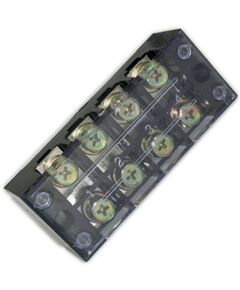 TBC-6004, клеммная колодка винтовая с крышкой 8 контактов (2х4) м5, awg6, 10мм2, 60а 600в