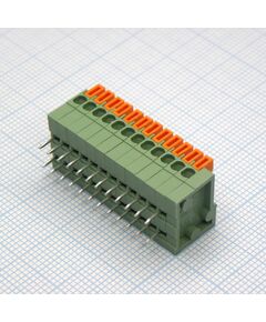 DG141R-2.54-12P-14-00A(H), нажимной безвинтовой клеммный блок на 12 контактов. зажим типа торцевой контакт. серия dg141r-2.54
