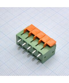 DG142V-5.08-05P-14-00A(H), нажимной безвинтовой клеммный блок на 5 контактов. зажим типа торцевой контакт. серия dg142v-5.08