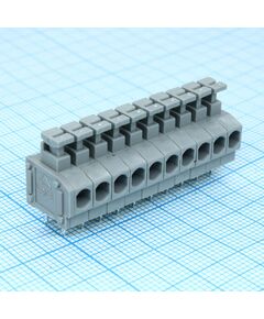 DG235-3.96-10P-11-00A(H), нажимной безвинтовой клеммный блок на 10 контактов. зажим типа торцевой контакт. серия dg235-3.96