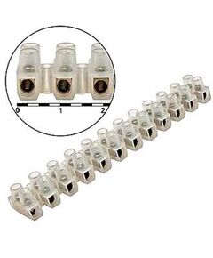 PA12-6A-6mm U-Type, колодка клеммная 400в 6а 12 клемм