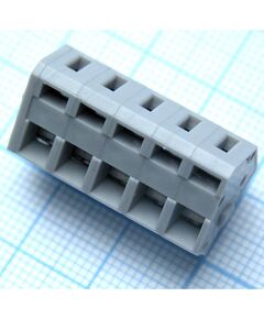 DG245-5.0-05P-11-00A(H), нажимной безвинтовой клеммный блок на 5 контактов. зажим типа зажимная клеть. серия dg245-5.0