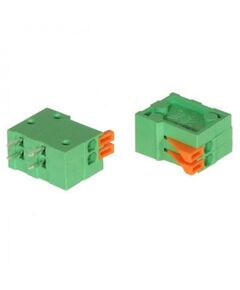 DG141R-2.54-02P-14-00A(H), нажимной безвинтовой клеммный блок на 2 контакта. зажим типа торцевой контакт. серия dg141r-2.54