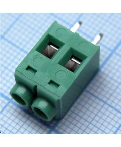 DG632-5.0-02P-14-00A(H), винтовой клеммный блок c рельефной обоймой, 2 контакта. серия dg632-5.0