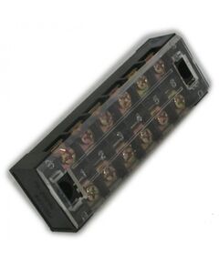 TB-3506, клеммная колодка винтовая с крышкой 12 контактов (2х6) м4, awg8, 10мм2, 35а 600в