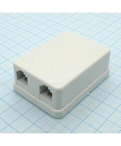 TJ6P4C*2 SURFACE 58x42x24 бел., tj6p4c розетка на панель на два гнезда