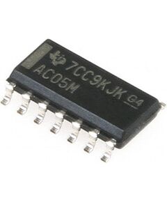 CD74AC05M, инвертер 6-ти канальный с открытым стоком