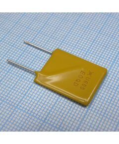 RUEF600, самовосстанавливающийся предохранитель ptc 6a(hold) 12a(trip) 30v 100a 3.5w 16s 0.005ohm radial 16.5 x 3 x 24.1mm bag