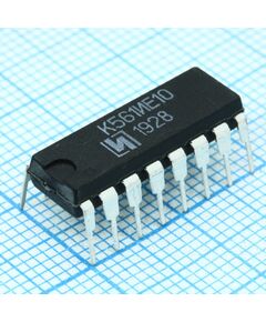 К561ИЕ10, 2 4-разрядных счетчика, dip16